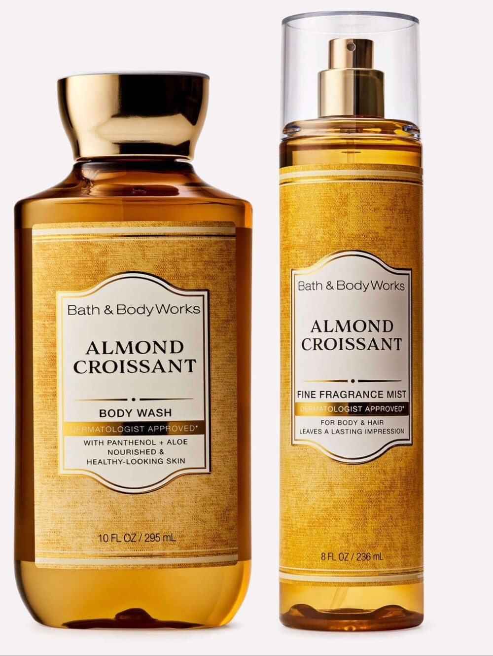 Bath & Body Works Almond Croissant Body Wash & Fine Fragrance Mist Set NEW